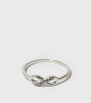 New Look Silver Diamante Infinity Ring